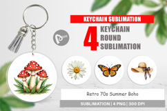 Retro 70s Summer Boho Keychain Product Image 1