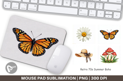 Retro 70s Summer Boho Mouse Pad Product Image 1