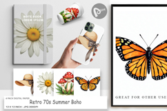 Retro 70s Summer Boho Digital Paper Product Image 1