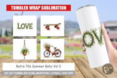 Retro 70s Summer Boho Tumbler Product Image 1