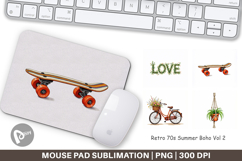 Retro 70s Summer Boho Mouse Pad Product Image 1