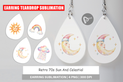 Retro 70s Sun Celestial Earring Product Image 1