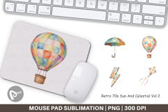 Retro 70s Sun Celestial Mouse Pad Product Image 1