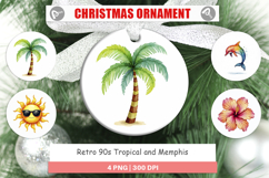 Retro 90s Tropical Memphis Ornament Product Image 1