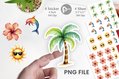 Retro 90s Tropical Memphis Sticker Product Image 1