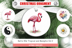 Retro 90s Tropical Memphis Ornament Product Image 1