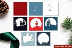 Retro A Girl with Animal in The Winter Forest 3D Shadow Box Product Image 2