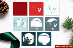 Retro A Girl with Animal in The Winter Forest 3D Shadow Box Product Image 2