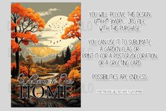 Retro Abstract Autumn Season Welcome Garden Flag Design Product Image 2