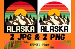 Retro Alaska Vintage Sublimation Png, Alaska Sunset Png Product Image 1
