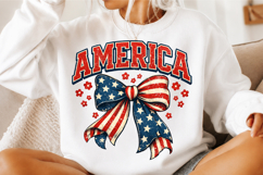 Retro America Coquette Flag Png Product Image 3