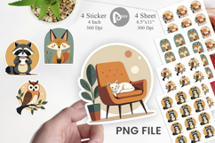 Retro Animal Charm Sticker Product Image 1
