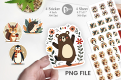 Retro Animal Charm Sticker Product Image 1