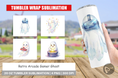 Retro Arcade Gamer Ghost Tumbler Product Image 1