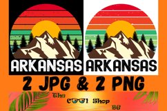 Retro Arkansas Vintage Sublimation Png, Arkansas Sunset Png Product Image 1