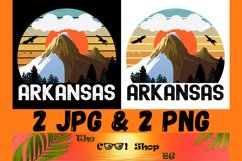 Retro Arkansas Vintage Sublimation Png, Arkansas Sunset Png Product Image 1