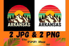 Retro Arkansas Vintage Sublimation Png, Arkansas Sunset Png Product Image 1