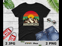 Retro Arkansas Vintage Sublimation Png, Arkansas Sunset Png Product Image 2