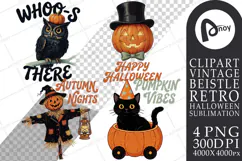 Retro Autumn Pumpkin Sublimation Product Image 1