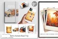 Digital Paper Vintage Fall Road Trip Product Image 1