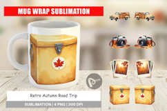 Mug Wrap Vintage Fall Road Trip Product Image 1