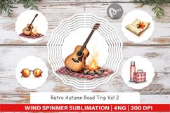 Wind Spinner Vintage Fall Road Trip Product Image 1