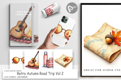 Digital Paper Vintage Fall Road Trip Product Image 1