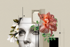 Retro Avant-Garde Digital Collage Portrait Art Template Product Image 8