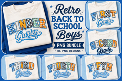 Retro Back to School Boys PNG Bundle Product Image 1