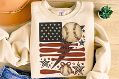 Baseball PNG, American Flag Baseball, Baseball Mom PNG, Game Product Image 3