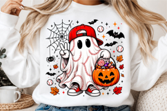 Retro Baseball Ghost PNG Product Image 3