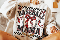 Baseball Mama PNG, Baseball PNG, Retro Baseball, Game Day Product Image 1
