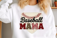 Retro Baseball Mama Leopard Gingham Product Image 2