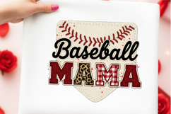 Retro Baseball Mama Leopard Gingham Product Image 3