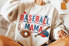 Retro Baseball Mama PNG, Baseball Game Day PNG, Sports Mom Product Image 4