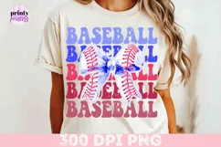 4th of July Baseball PNG, Baseball Bow Sublimation PNG Product Image 7