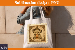 Stamp Halloween t-shirt, Retro Halloween Bat Sweet &amp; spooky Product Image 3