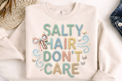 salty hair png, beach summer design, retro beach png, coastal phrase png, ocean lover png, summer shirt design, beach vacation png, seaside shirt png, coastal sublimation, carefree beach png