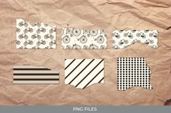 Retro Bike Torn Paper - Scrapbook Embellishment Product Image 1