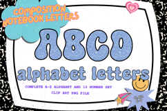 Composition Notebook Alphabet Back To School Retro Letters Product Image 1