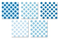 Retro Blue Dot Octagon Oval Seamless Pattern Product Image 2
