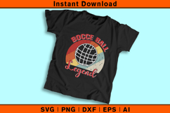 Bocce Ball Legend SVG | Retro Vintage Bocce Player Art Product Image 2
