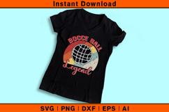 Bocce Ball Legend SVG | Retro Vintage Bocce Player Art Product Image 3