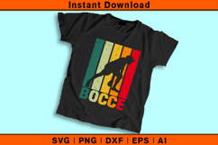 Retro Bocce SVG | Vintage Bocce Ball Player Silhouette Product Image 2