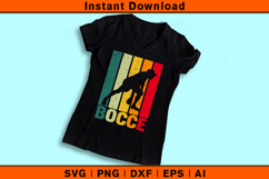 Retro Bocce SVG | Vintage Bocce Ball Player Silhouette Product Image 3