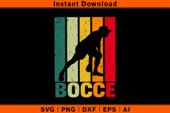 Retro Bocce SVG | Vintage Bocce Ball Player Silhouette Product Image 1