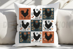Retro Boho Chicken Farm Sublimation PNG Product Image 3