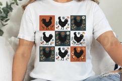 Retro Boho Chicken Farm Sublimation PNG Product Image 2