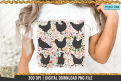 Retro Boho Chickens is a professional design that is available at 300dpi PNG to use for Sublimation, iron-on transfer, DTG Printing and normal printing.
