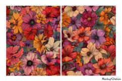 Retro Flowers Junk Journal Pages | Floral Backgrounds JPG Product Image 3